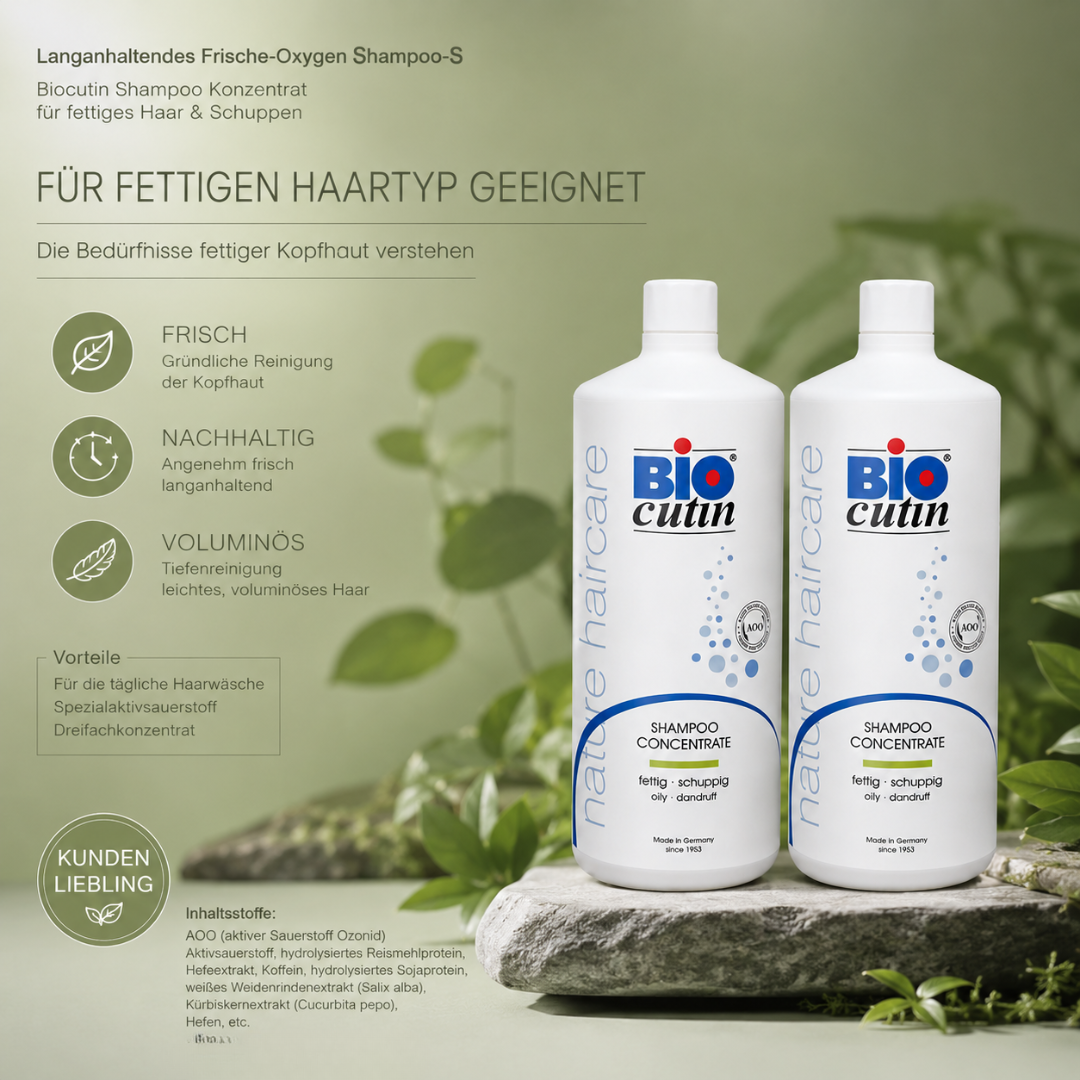 Biocutin Shampoo Concentrate – Für fettige Kopfhaut & Schuppenbildung - Modell BIO-03 – Bild 2