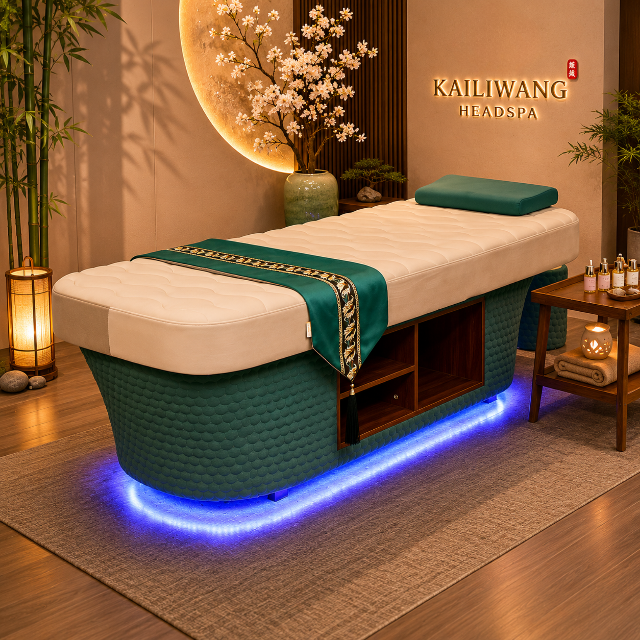 elektrische spa massageliege mit led spa liege elektrisch detail massagebett spa premium design