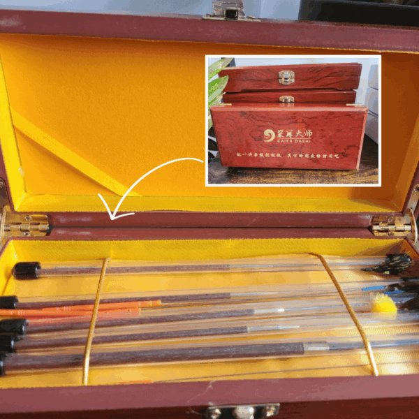 Premium-Ohrreinigungsset mit Ultraschallgerät – Holzbox-Edition - Modell TTZ015