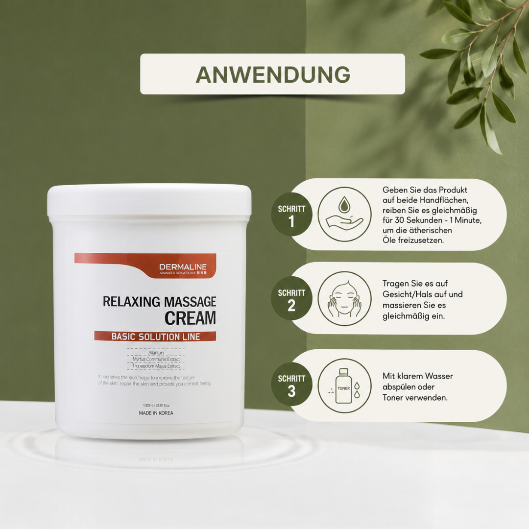 DL01 - Dermaline Relaxing Massage Cream – 1000ml – Bild 2